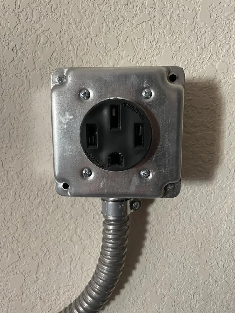 NEMA 14-50 outlet installed for Electrical Panel Upgrade in Merrifield